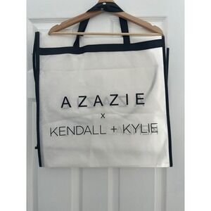 Azazie x Kendall + Kylie White Garment Bag Full Length Dress Cover with Handles